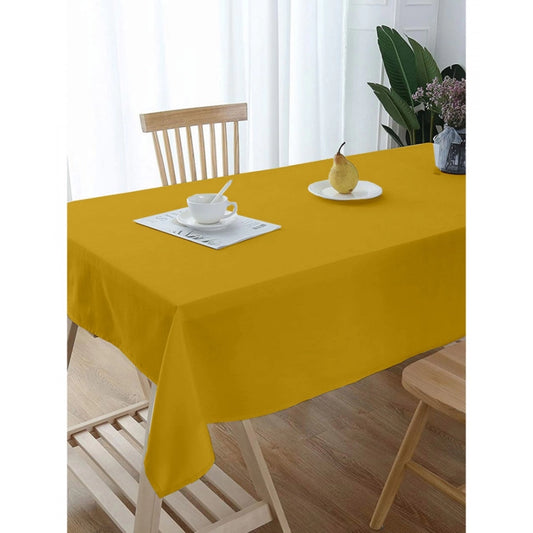 Solid Cotton Plain Table Cloth (Dark Yellow)