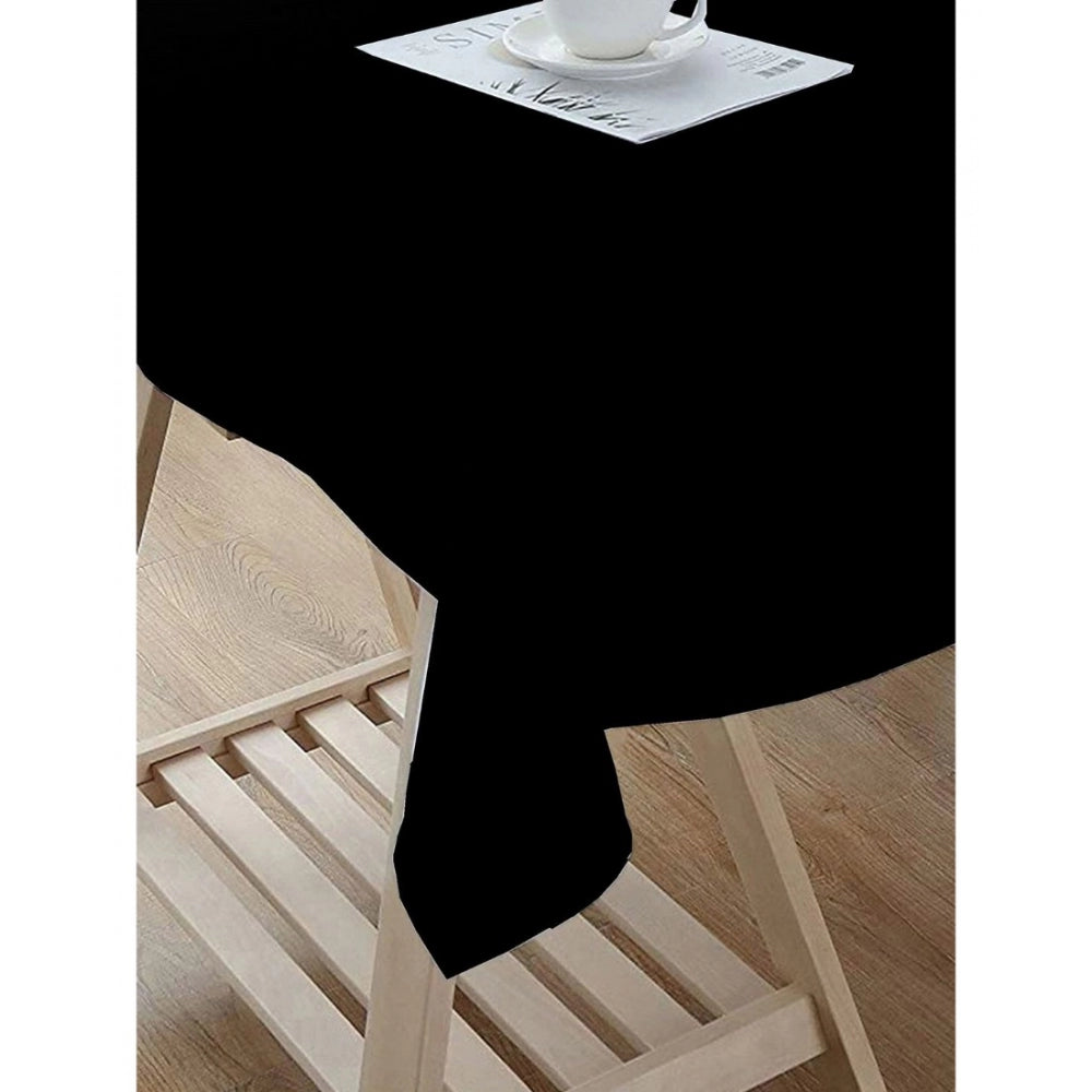 Solid Cotton Plain Table Cloth (Black)