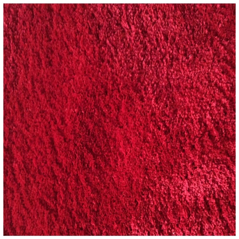 Solid Polyester Bathmat (Red)