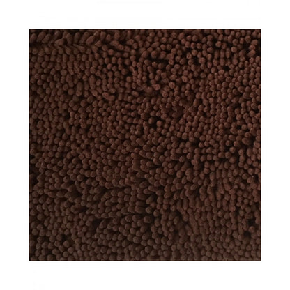 Solid Polyester Bathmat (Brown)