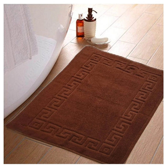 Solid Cotton Hotel Bathmats (Brown)