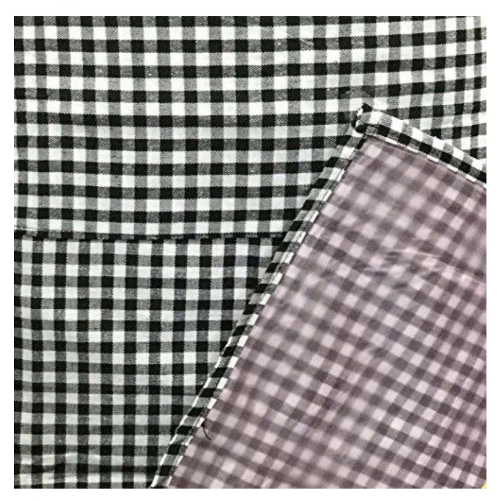 Generic Checked Cotton Apron Sets (Black)