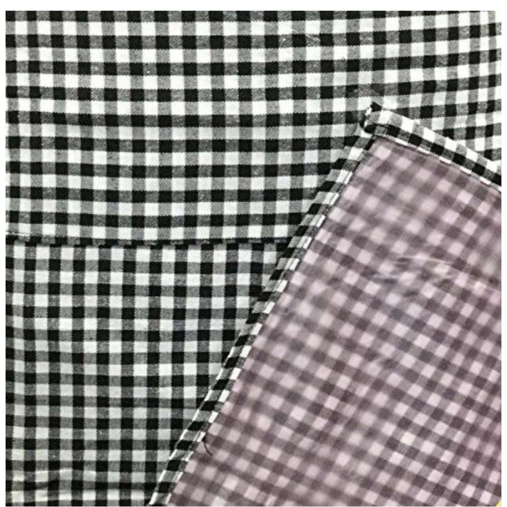 Generic Checked Cotton Aprons (Black)