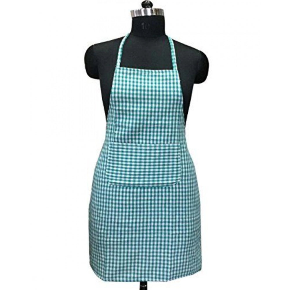 Generic Checked Cotton Aprons (Green)