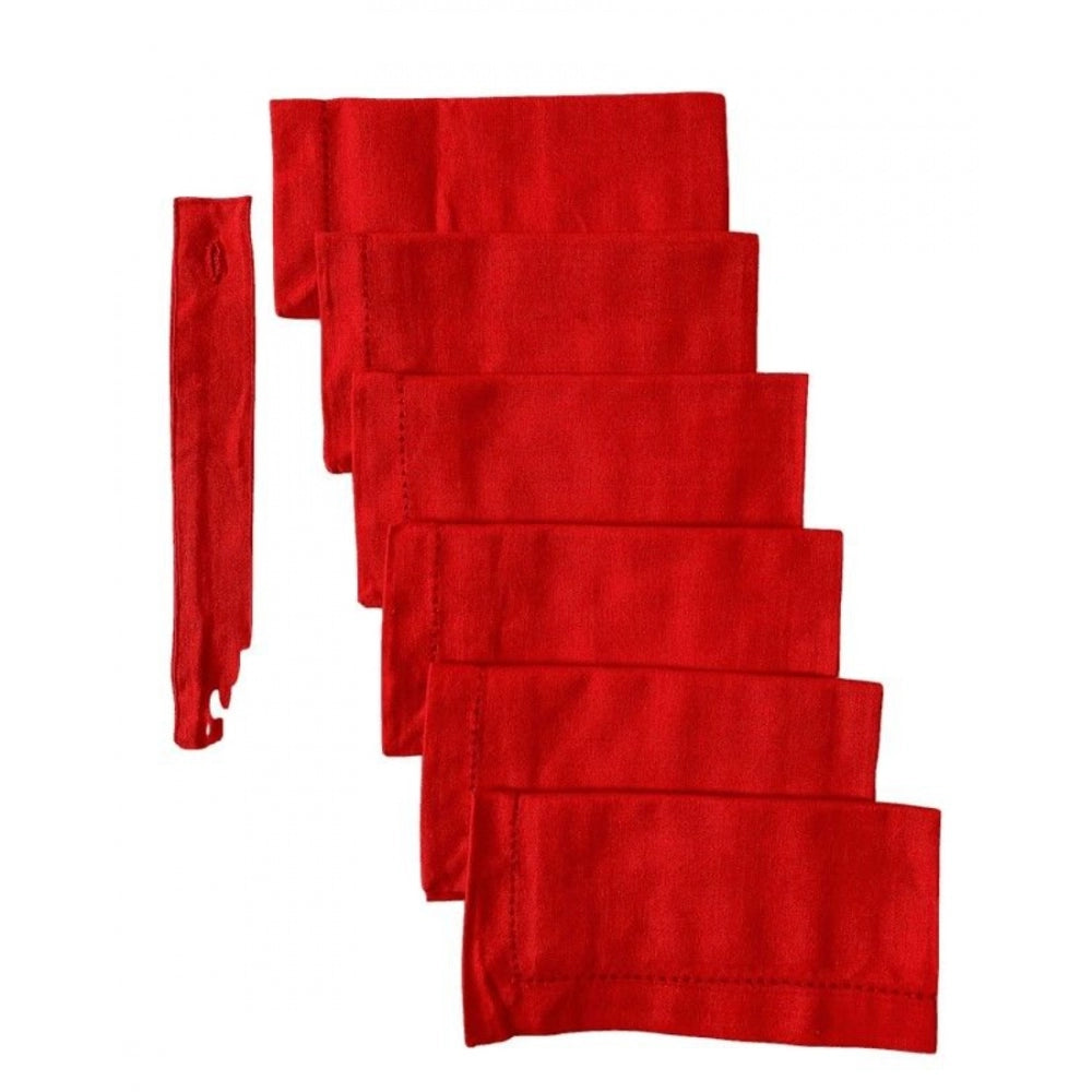 Solid Cotton Napkins Sets (Red)