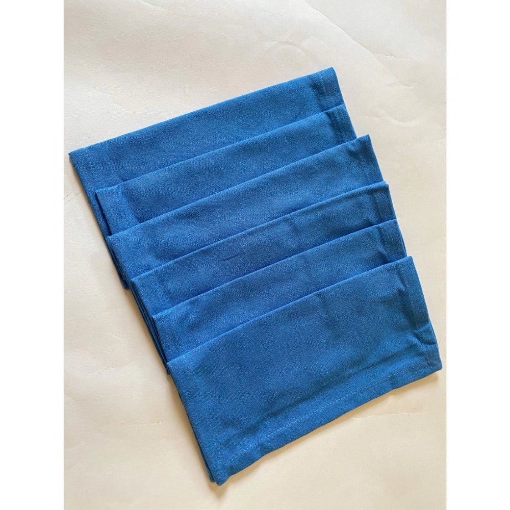 Solid Cotton Napkins Sets (Blue)