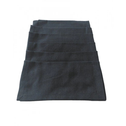 Solid Cotton Napkins Sets (Black)