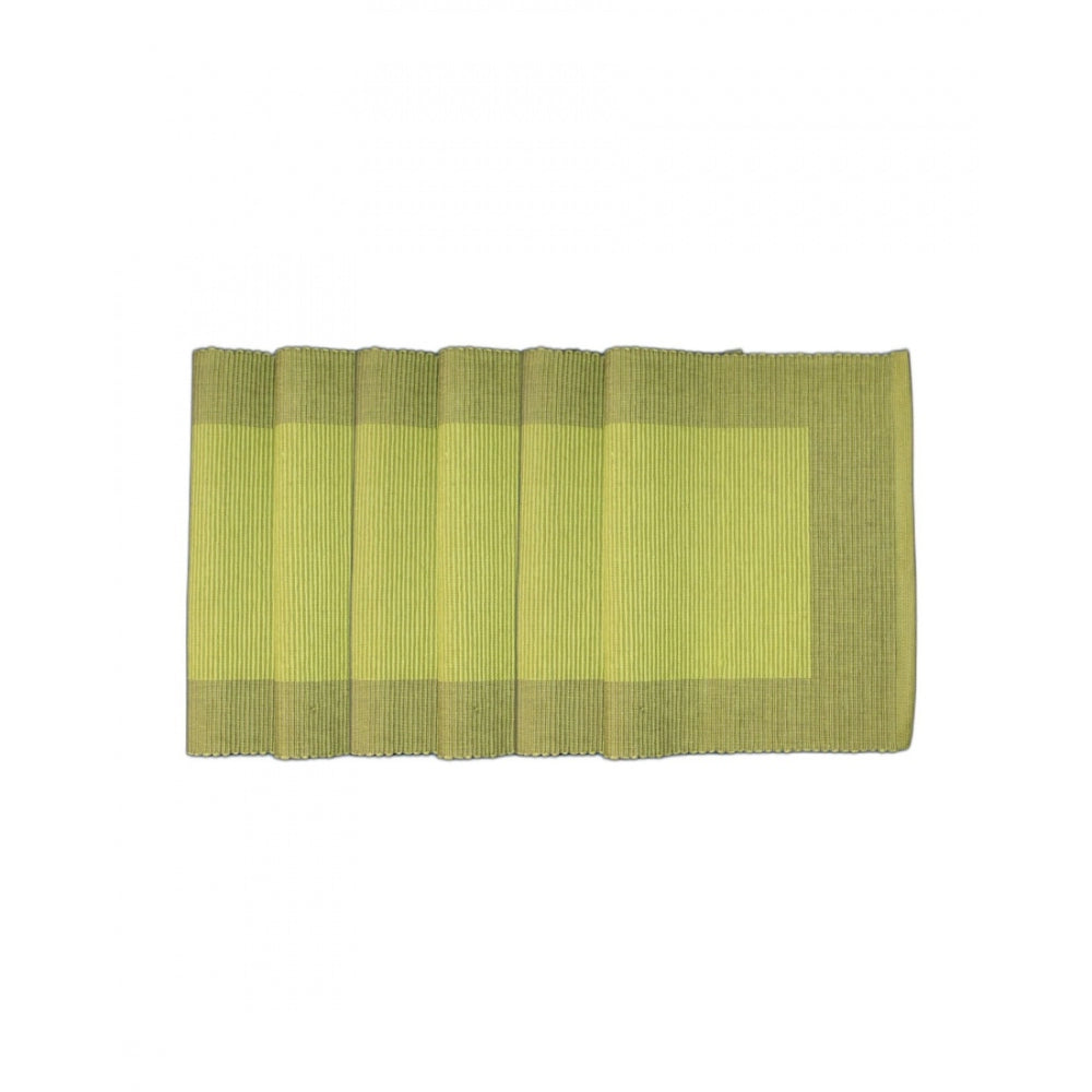 Ribbed Cotton Place Mats Sets (Green)