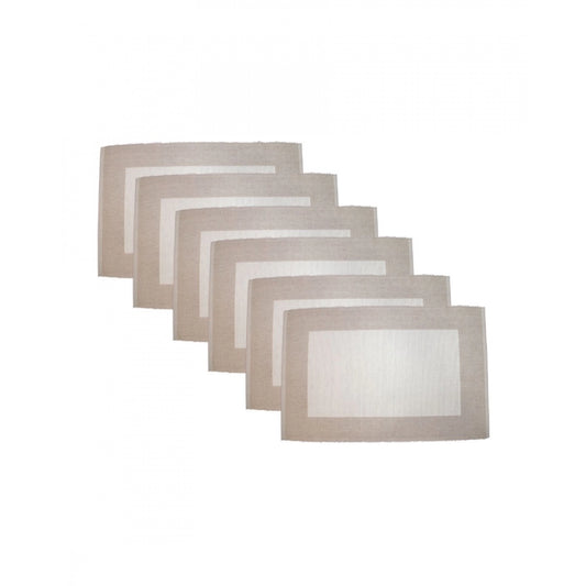 Ribbed Cotton Place Mats Sets (Cream)