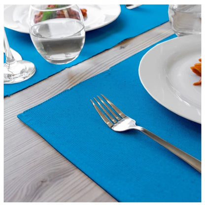 Solid Cotton Place Mats Sets (Turquoise Blue)