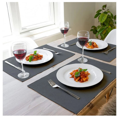 Solid Cotton Place Mats Sets (Grey)