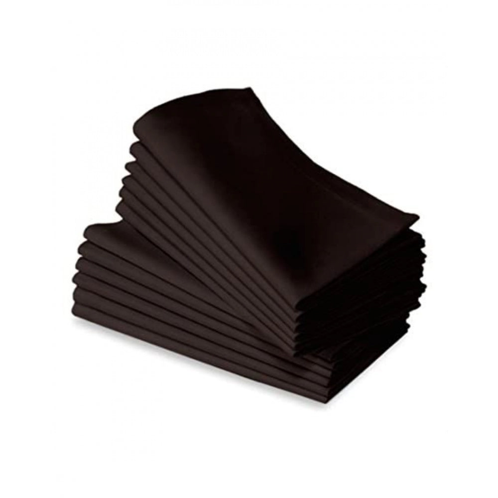 Solid Cotton Napkins Sets (Brown)