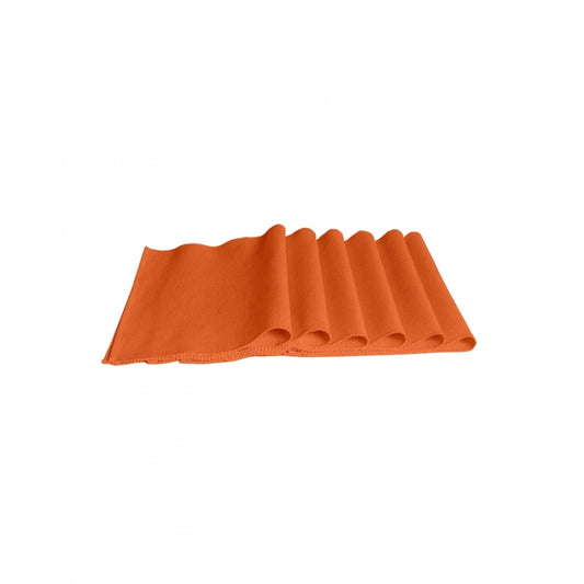 Ribbed Cotton Place Mats Sets (Orange)