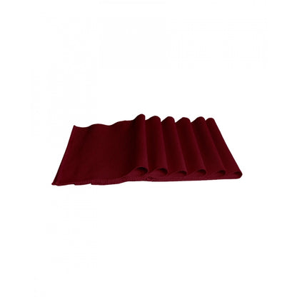 Ribbed Cotton Place Mats Sets (Maroon)