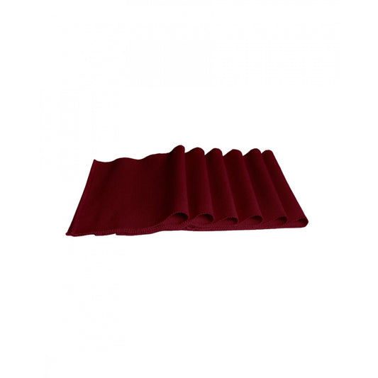 Ribbed Cotton Place Mats Sets (Maroon)