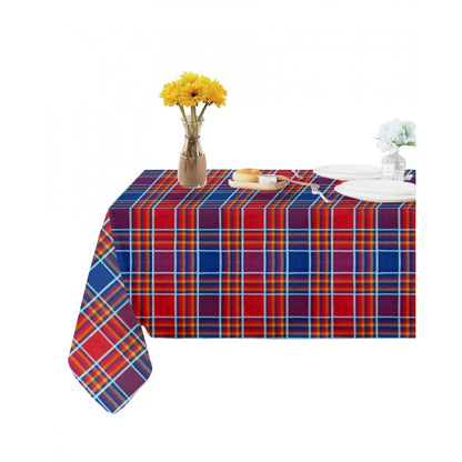 Checked Cotton Checks Table Cloth (Multicolor)