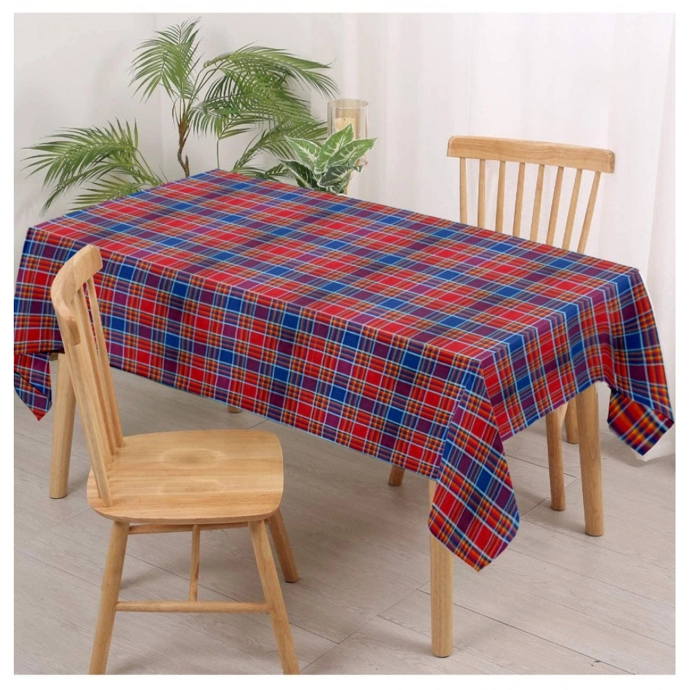 Checked Cotton Checks Table Cloth (Multicolor)