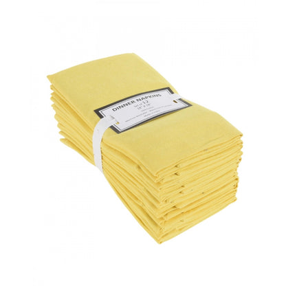 Solid Cotton Napkins Sets (Yellow)