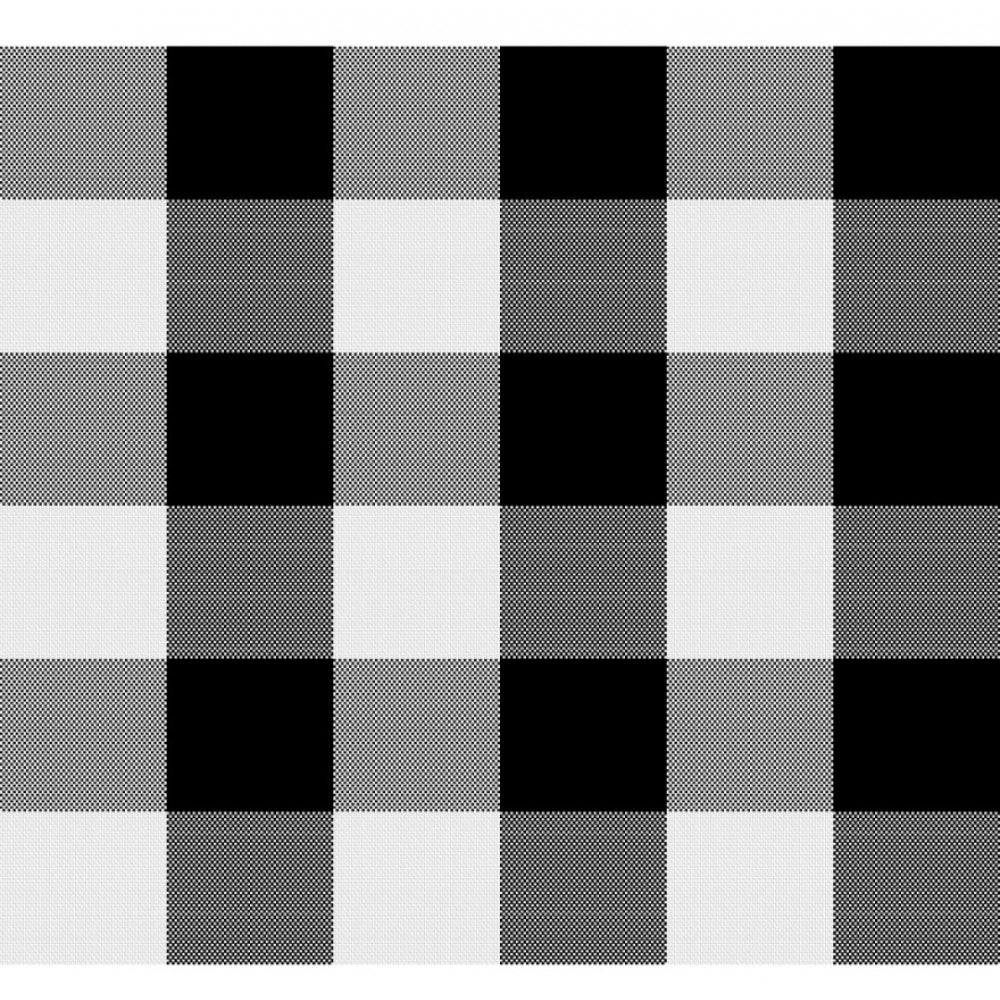 Checked Cotton Checks Table Cloth (Black)