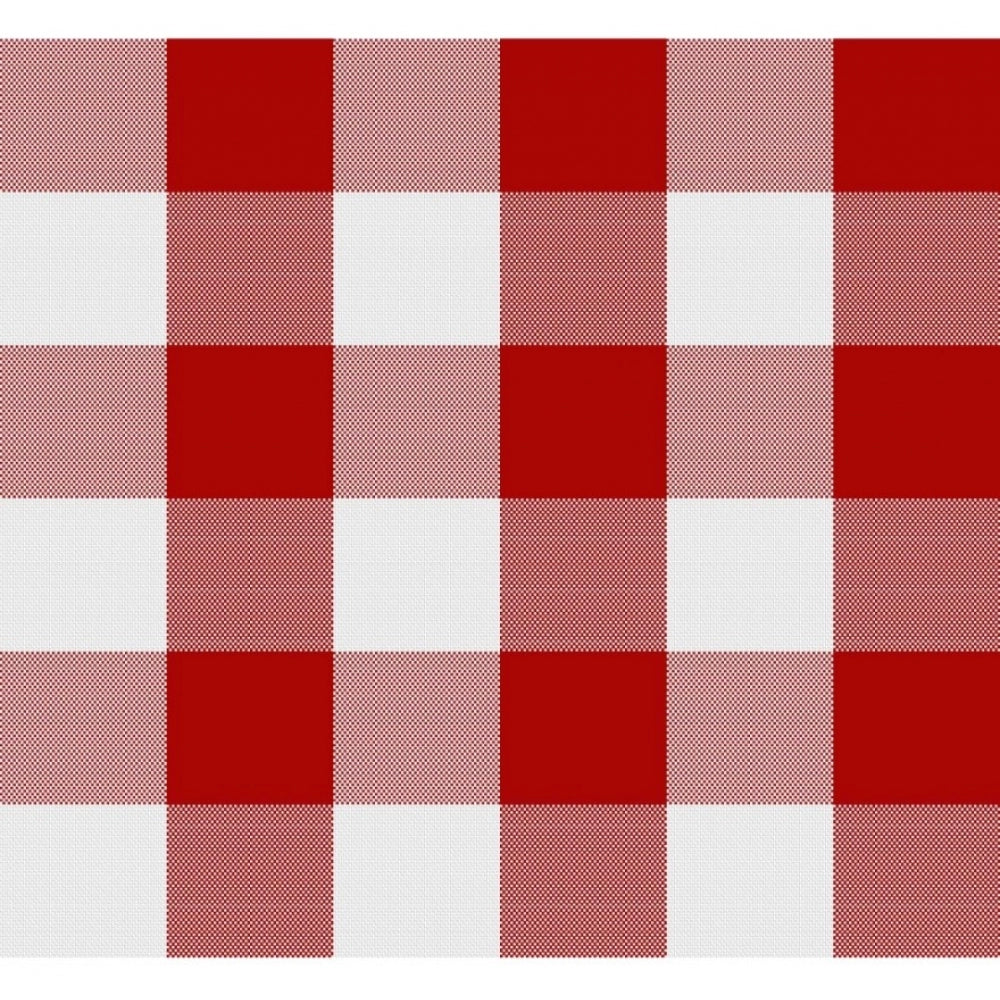 Checked Cotton Checks Table Cloth (Red)