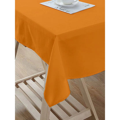 Solid Cotton Plain Table Cloth (Orange)