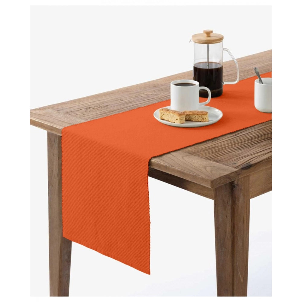 Ribbed Cotton Table Runners (Orange)