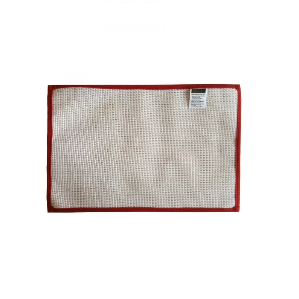 Solid Polyester Bathmat (Red)