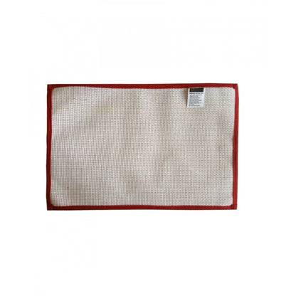 Solid Polyester Bathmat (Red)