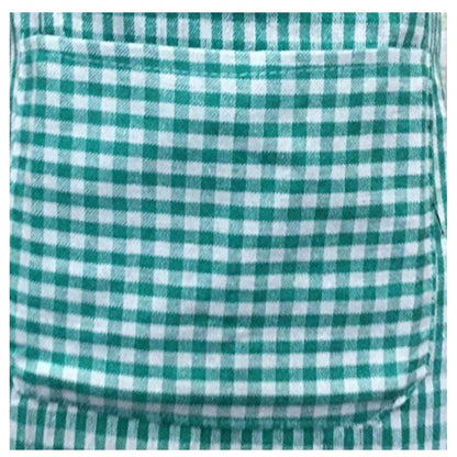 Generic Checked Cotton Aprons (Green)