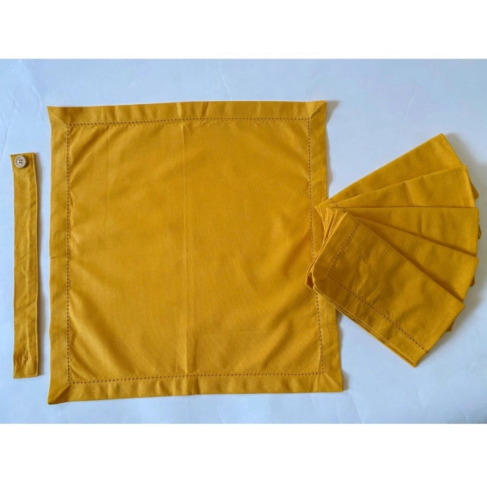 Solid Cotton Napkins Sets (Yellow)