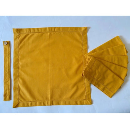 Solid Cotton Napkins Sets (Yellow)