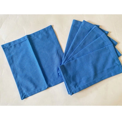 Solid Cotton Napkins Sets (Blue)