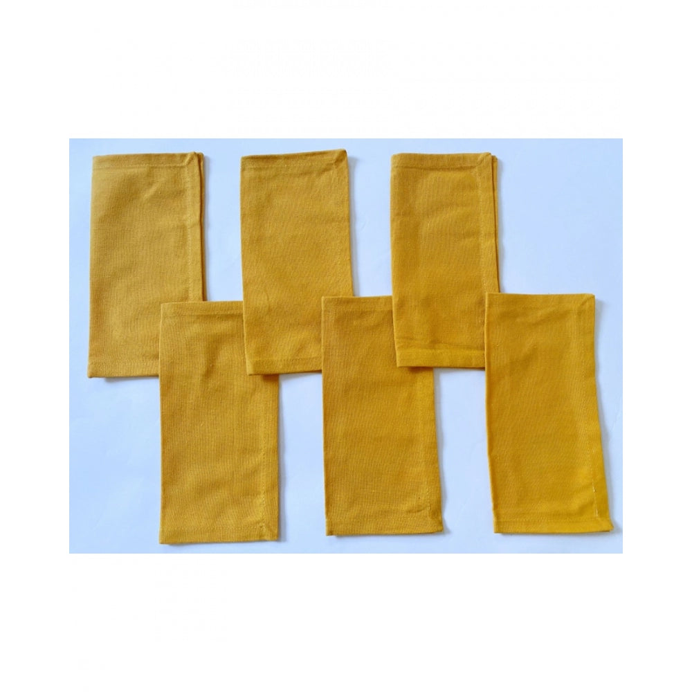 Solid Cotton Napkins Sets (Yellow)