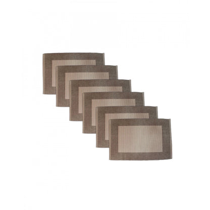 Ribbed Cotton Place Mats Sets (Beige)