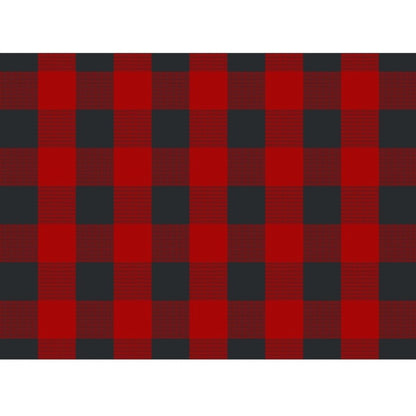 Checked Cotton Place Mats Sets (Red &amp; Black)