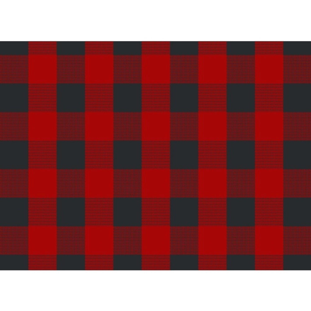 Checked Cotton Place Mats Sets (Red &amp; Black)