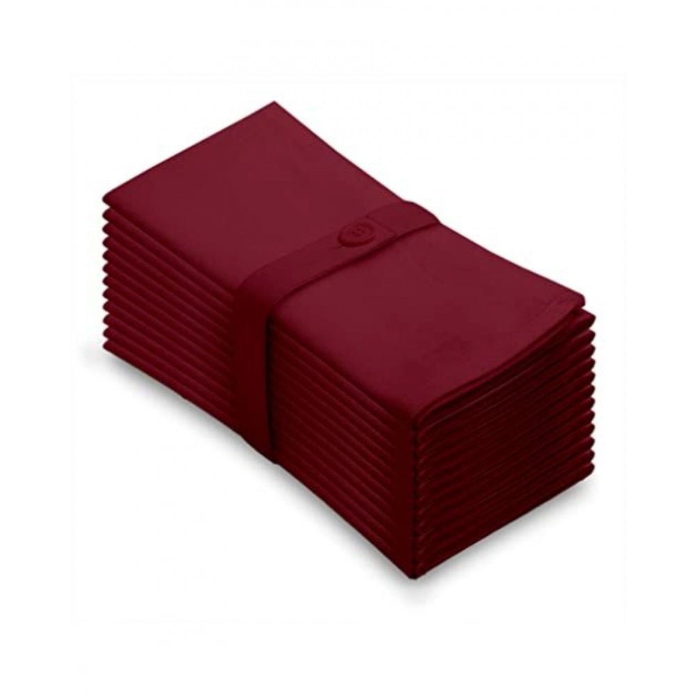 Solid Cotton Napkins Sets (Maroon)