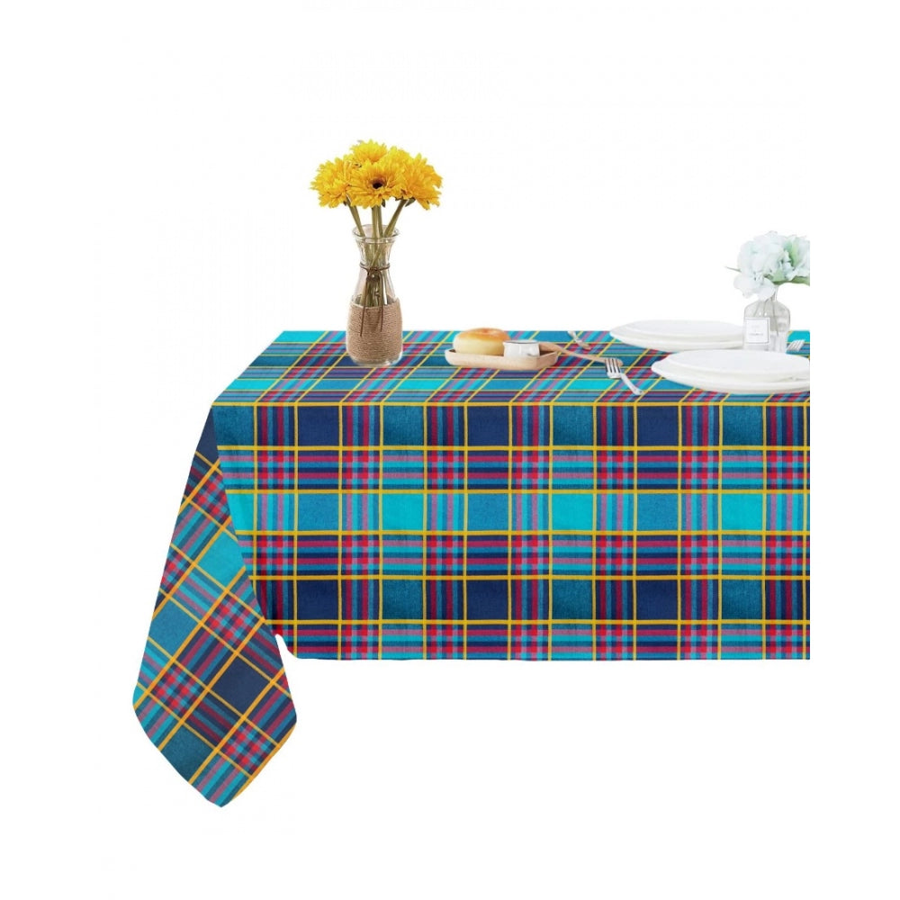 Checked Cotton Checks Table Cloth (Multicolor)