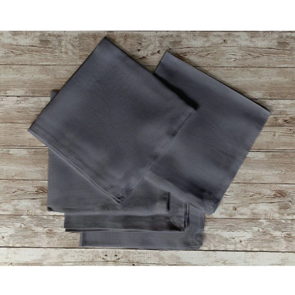 Solid Cotton Napkins Sets (Steel Grey)