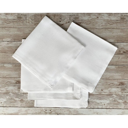 Solid Cotton Napkins Sets (White)