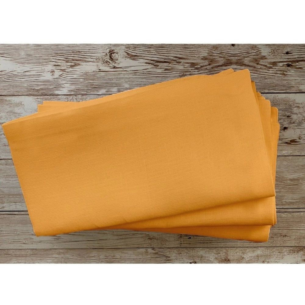 Solid Cotton Napkins Sets (Dark Yellow)