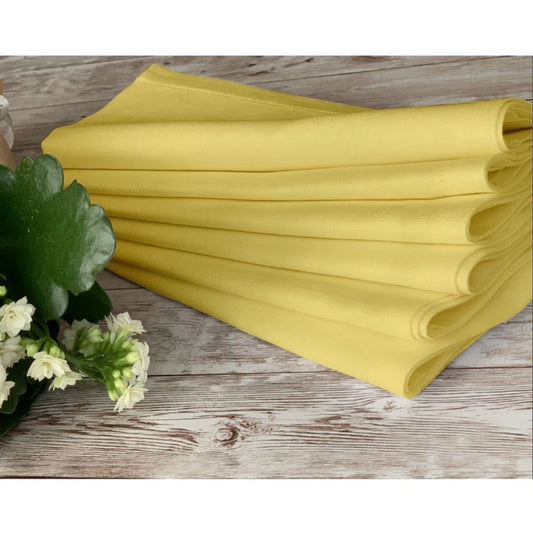 Solid Cotton Napkins Sets (Yellow)