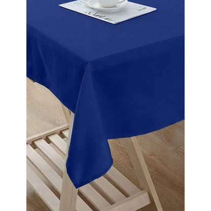 Solid Cotton Plain Table Cloth (Blue)