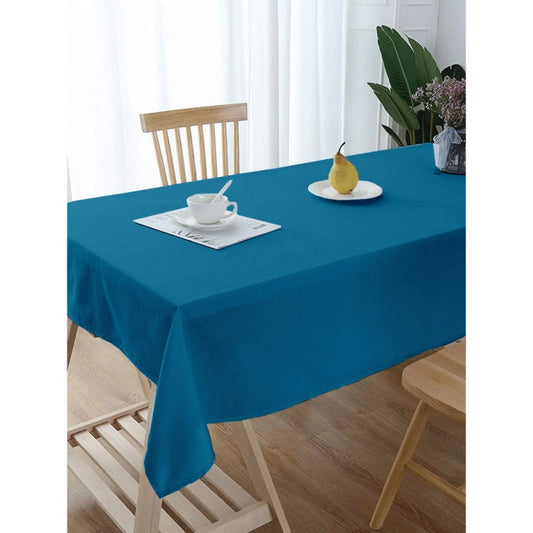 Solid Cotton Plain Table Cloth (Blue)