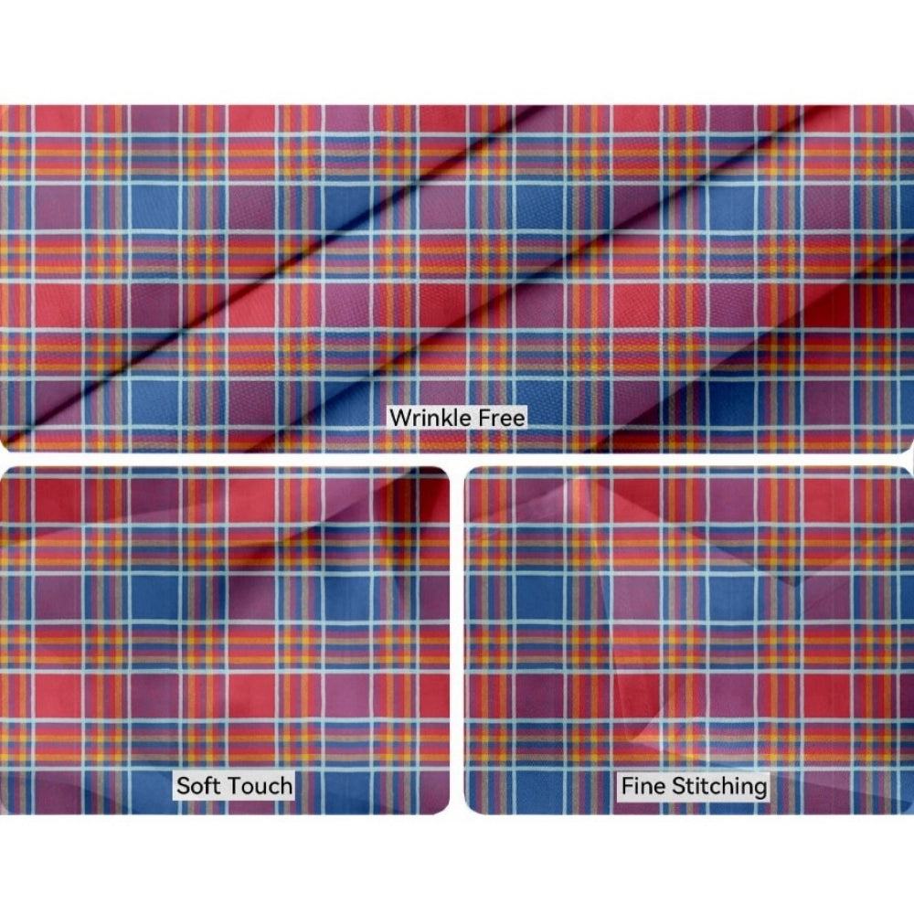 Checked Cotton Checks Table Cloth (Multicolor)