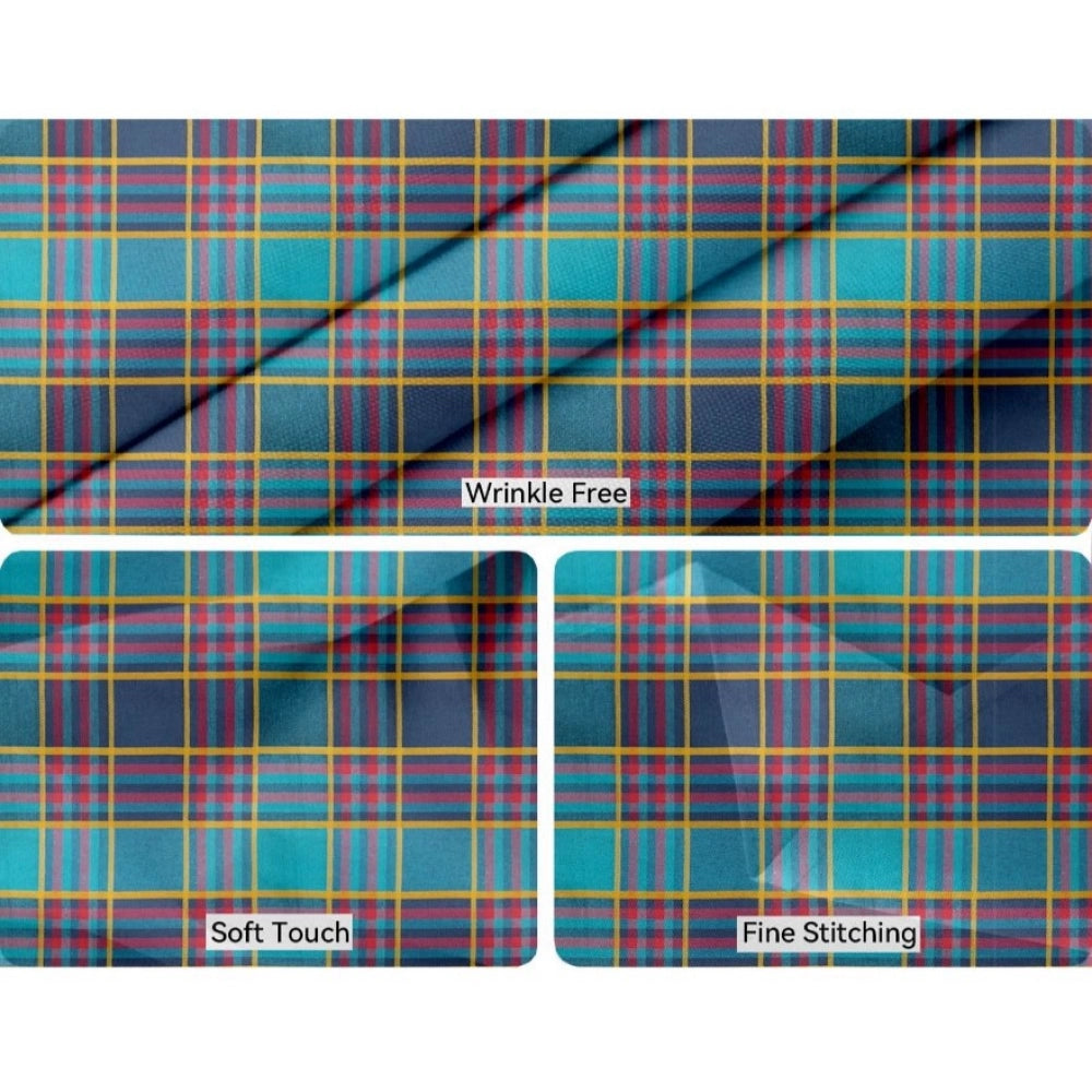 Checked Cotton Checks Table Cloth (Multicolor)