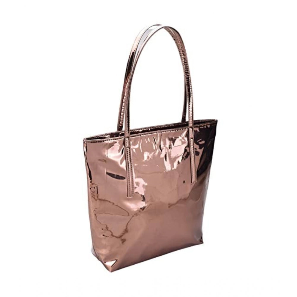 Women's Synthetic Solid Shoulder Bag (Copper)