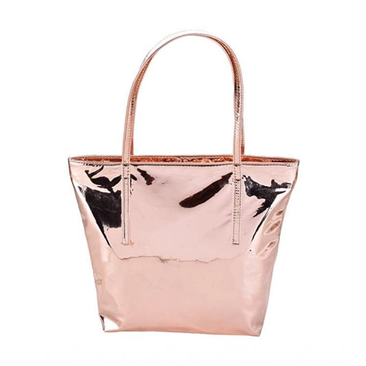 Generic Women's Synthetic Solid Shoulder Bag (Rose Gold )