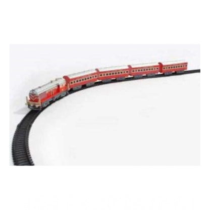 Plastic Passenger Train Coaches With Railway Track (Multicolor)