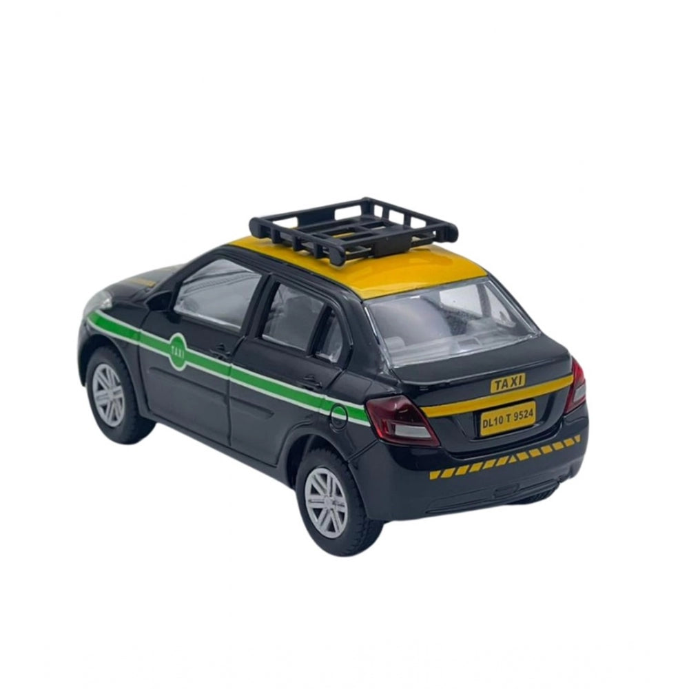 Plastic Ola Uber Swift Taxi Model Openable Doors Pull Back Action Car For Kids (Black)